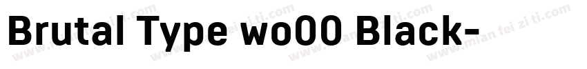 Brutal Type wo00 Black字体转换